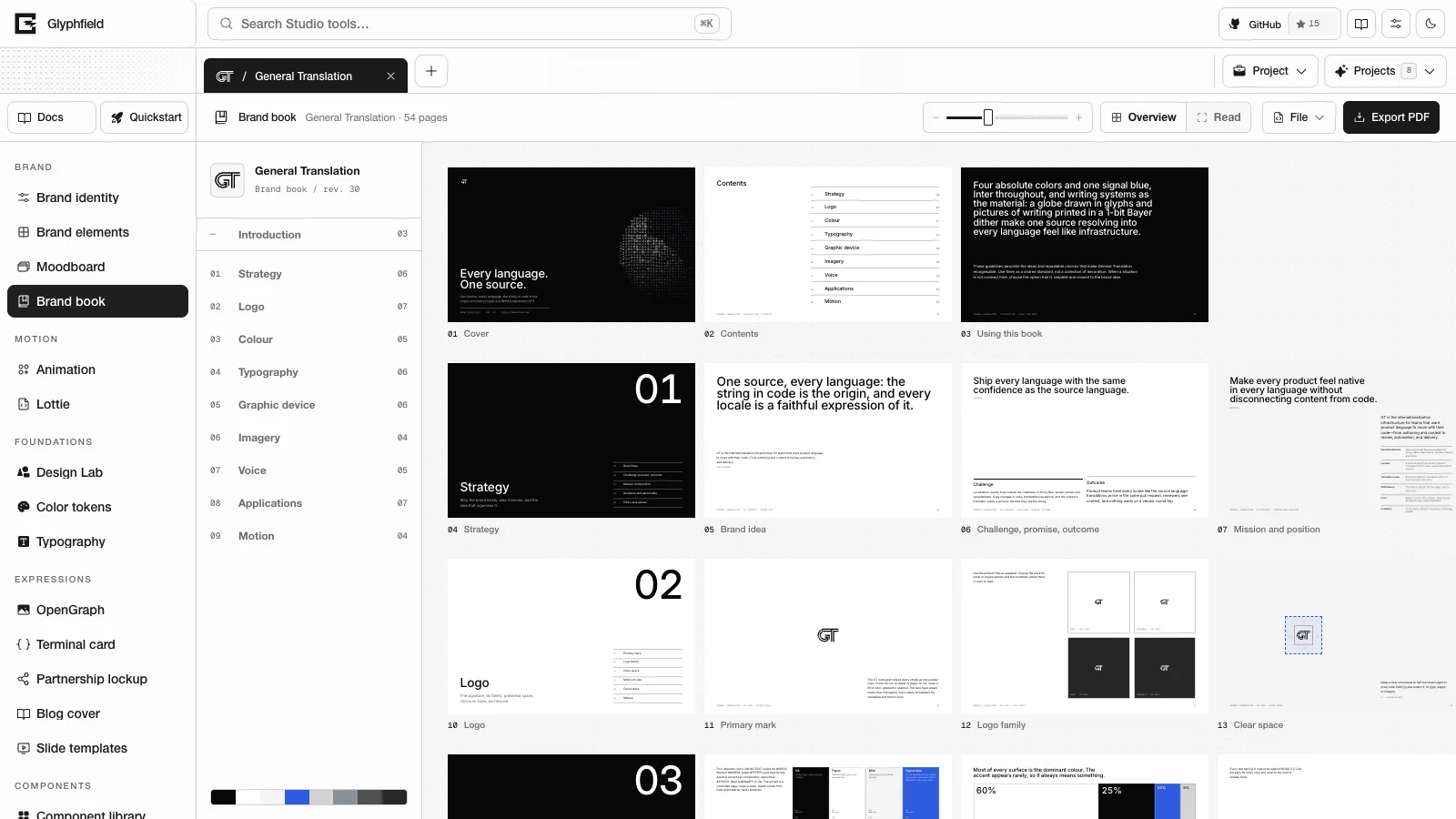 General Translation Brand Book overview